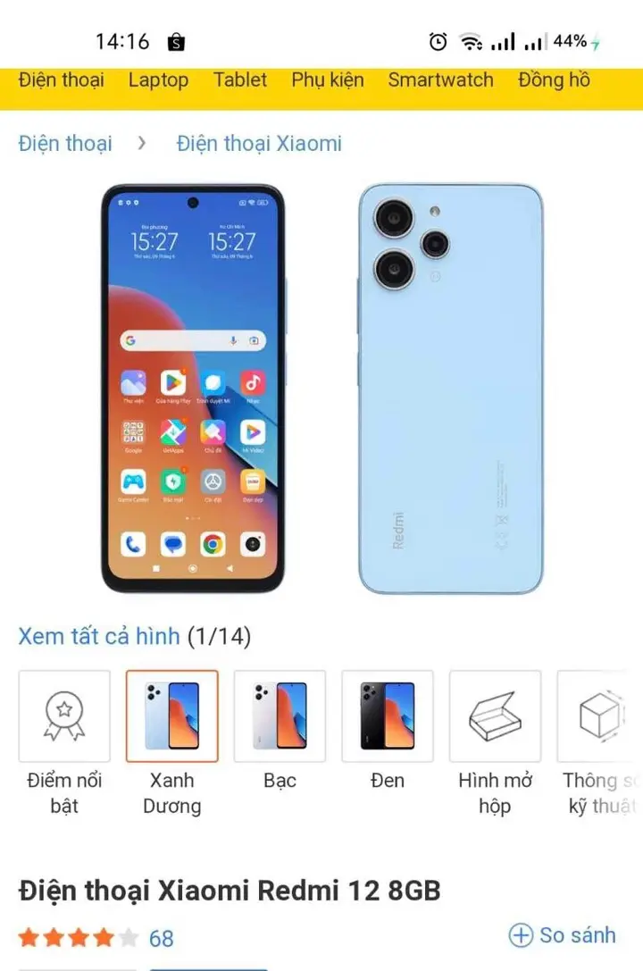 Khách hàng review Điện thoại Xiaomi Redmi 12 8GB/128GB 29
