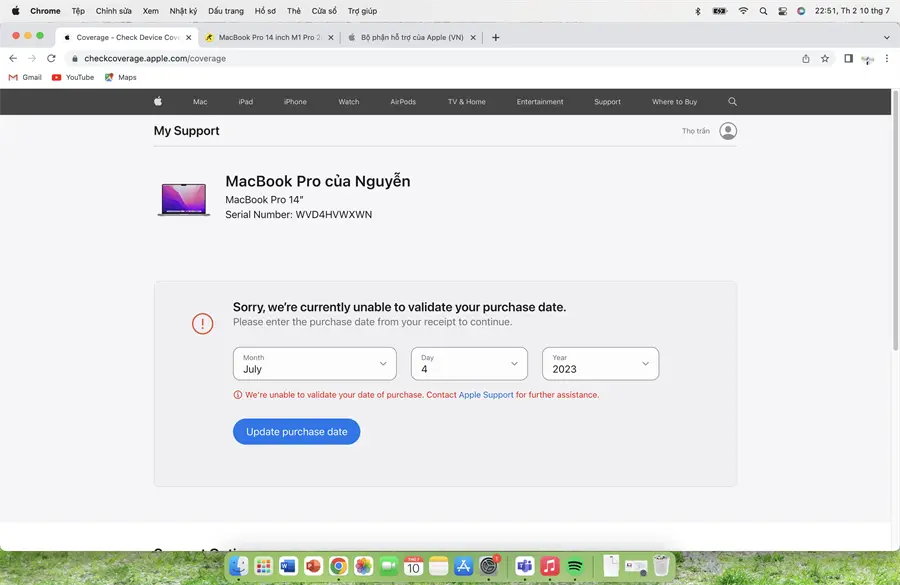 Khách hàng review Laptop Apple MacBook Pro 14 inch M1 Pro 2021 10-core CPU/16GB/1TB SSD/16-core GPU (MKGT3SA/A) 1
