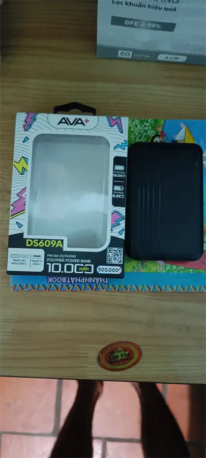 Khách hàng review Pin sạc dự phòng Polymer 10000mAh 12W AVA  DS609A 32