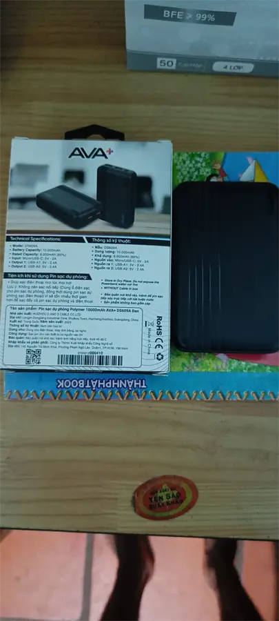 Khách hàng review Pin sạc dự phòng Polymer 10000mAh 12W AVA  DS609A 31