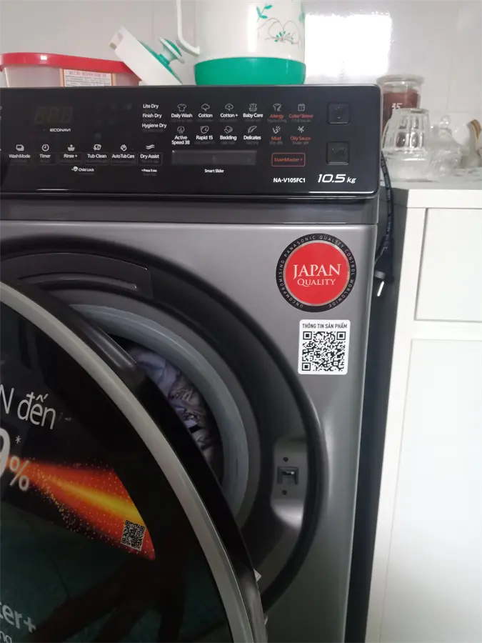 Khách hàng review Máy giặt Panasonic Inverter giặt 10.5 kg - sấy tiện ích 2 kg NA-V105FC1LV 31