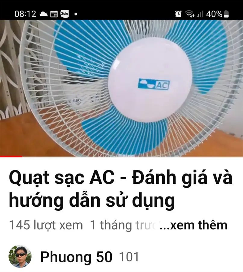 Khách hàng review Quạt sạc điện AC 3 cánh ARF03D123 30W 11