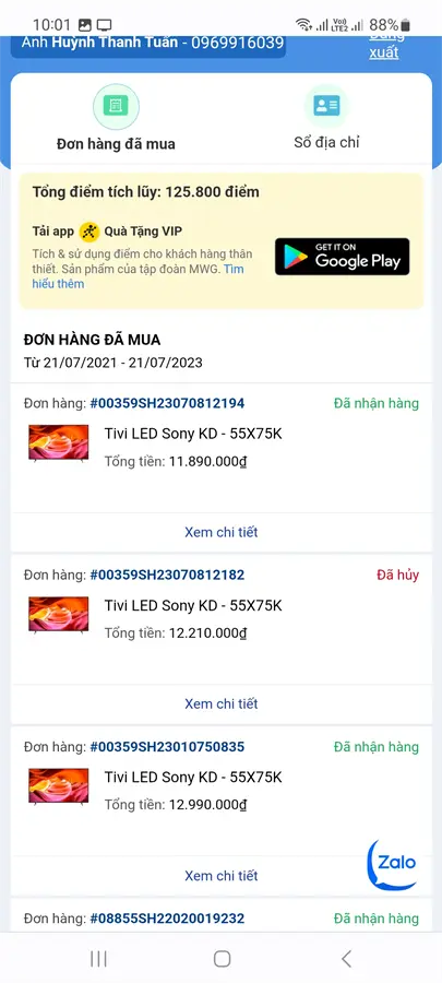 Khách hàng review Google Tivi Sony 4K 55 inch KD-55X75K 6