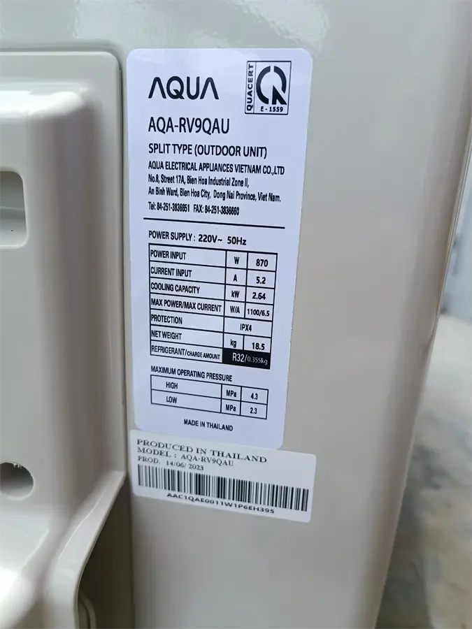 Khách hàng review Máy lạnh Aqua Inverter 1 HP AQA-RV9QA 24