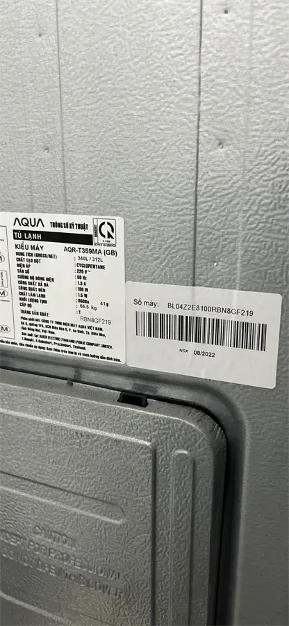 Khách hàng review Tủ lạnh Aqua Inverter 312 lít AQR-T359MA(GB) 2