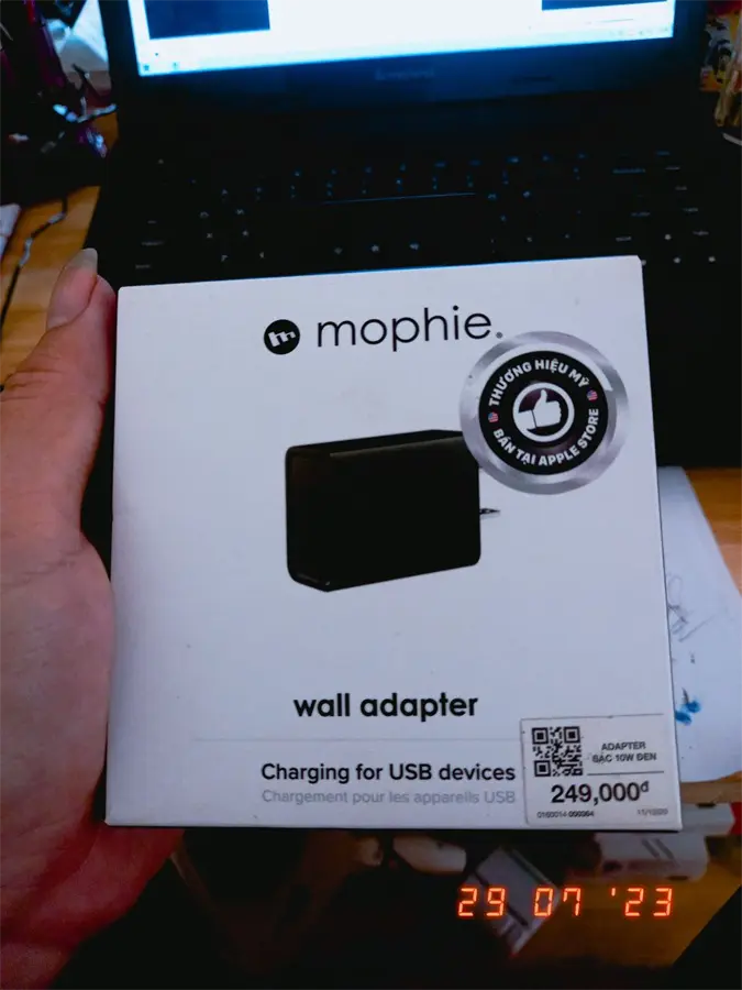 Khách hàng review Adapter sạc USB 10W Mophie 6