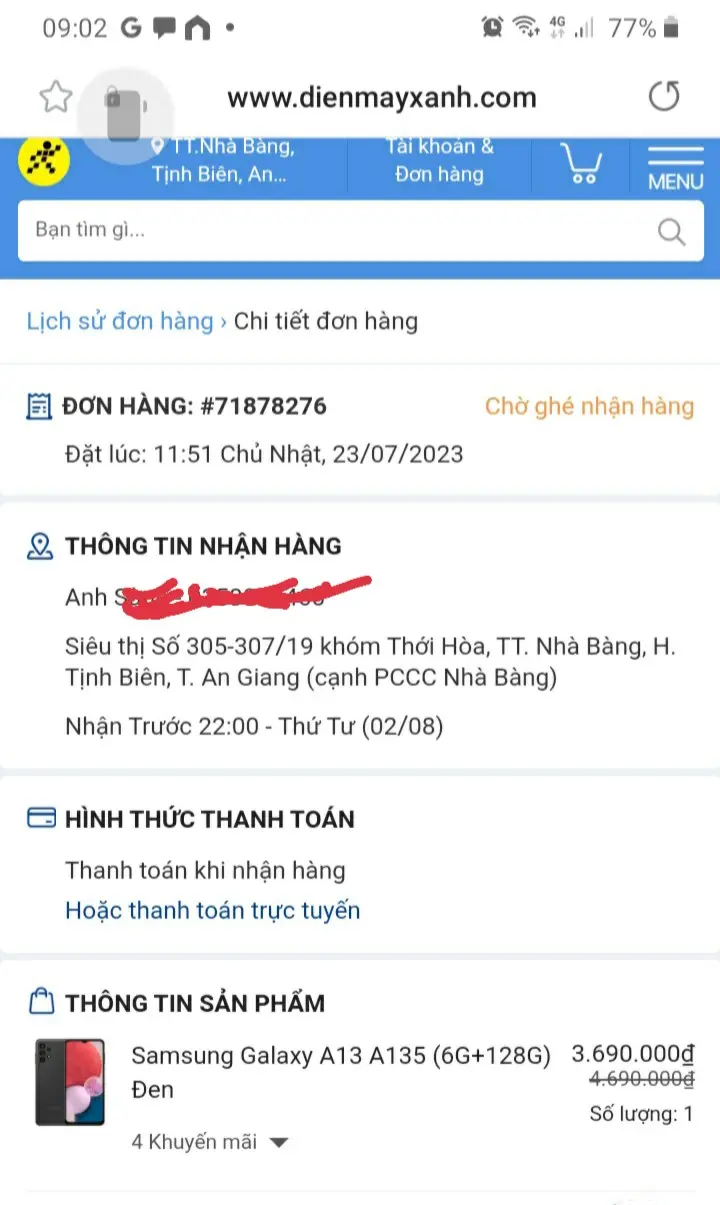 Khách hàng review Điện thoại Samsung Galaxy A13 6GB 3