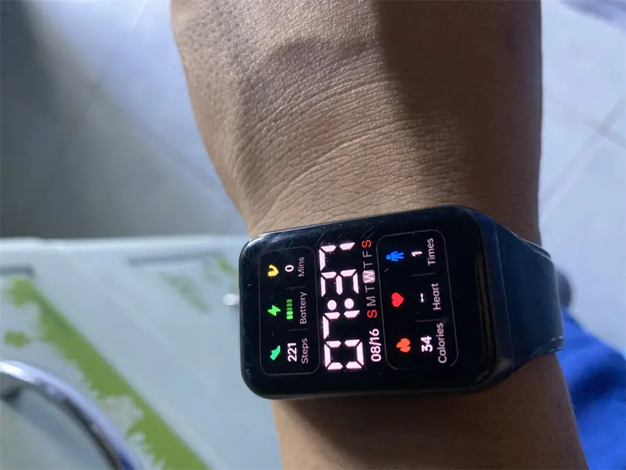 Khách hàng review Vòng đeo tay thông minh Oppo Band 2 dây silicone Trắng - Xanh 2