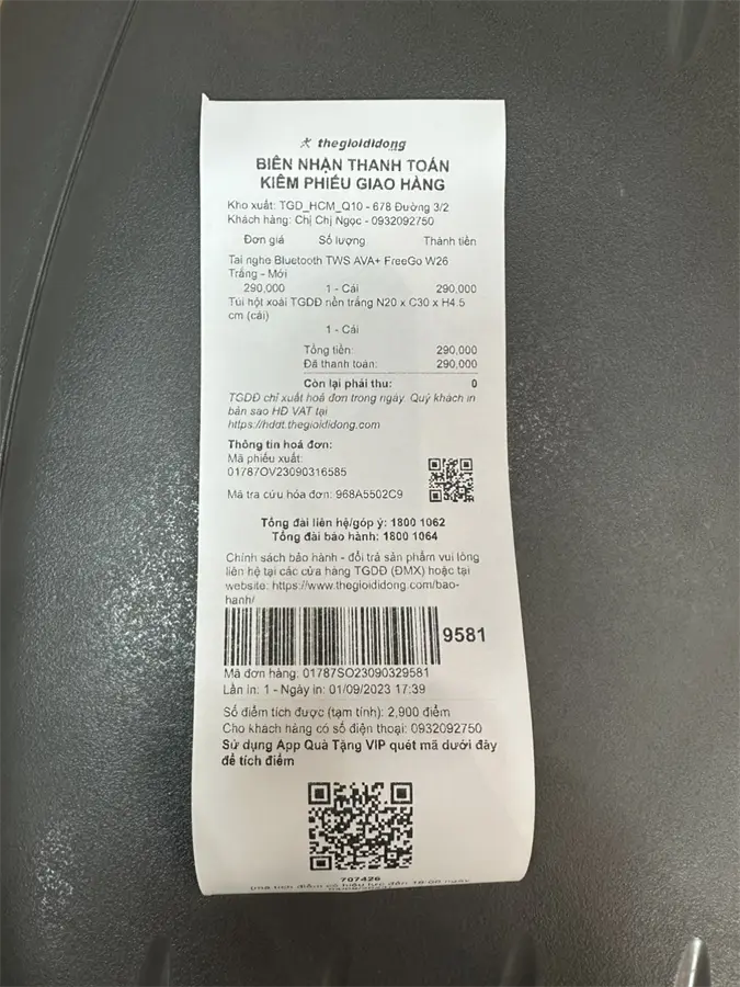 Khách hàng review Tai nghe Bluetooth True Wireless AVA  FreeGo W26 25