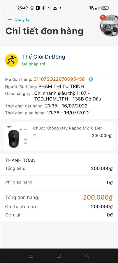 Khách hàng review Chuột Không dây Rapoo M216 2