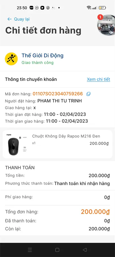 Khách hàng review Chuột Không dây Rapoo M216 3