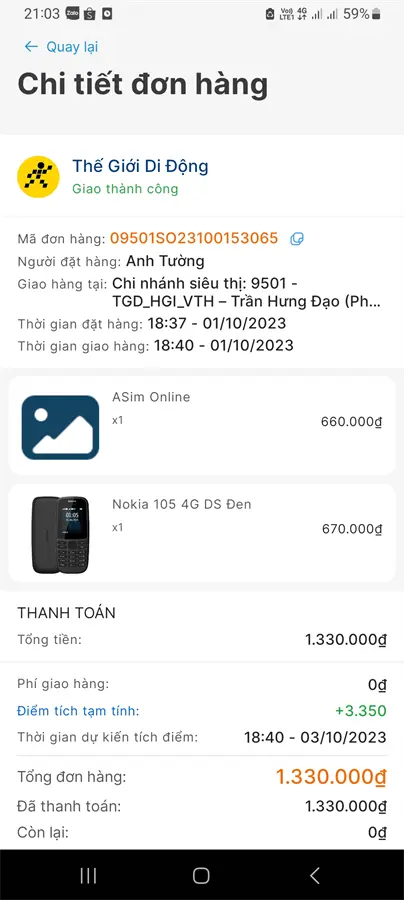 Khách hàng review Điện thoại Nokia 105 10