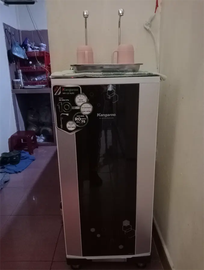 Khách hàng review Máy lọc nước RO nóng nguội lạnh Hydrogen Kangaroo KG10A4VTU 10 lõi 6