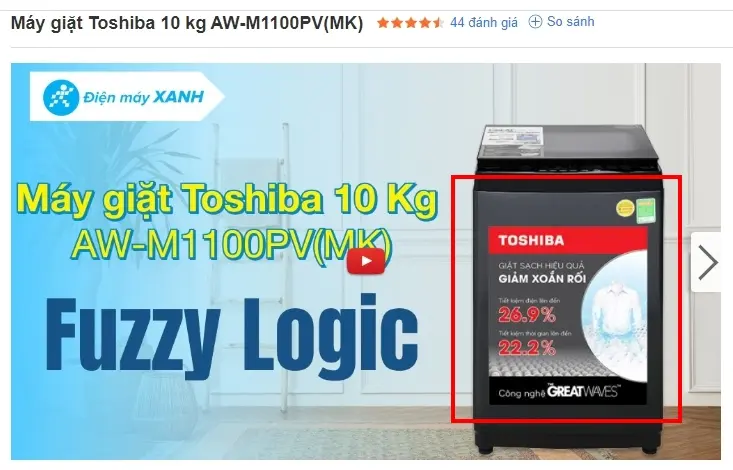 Khách hàng review Máy giặt Toshiba 10 kg AW-M1100PV(MK) 9