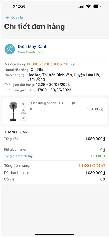 Khách hàng review Quạt đứng Midea 5 cánh FS40-15QR 55W 4