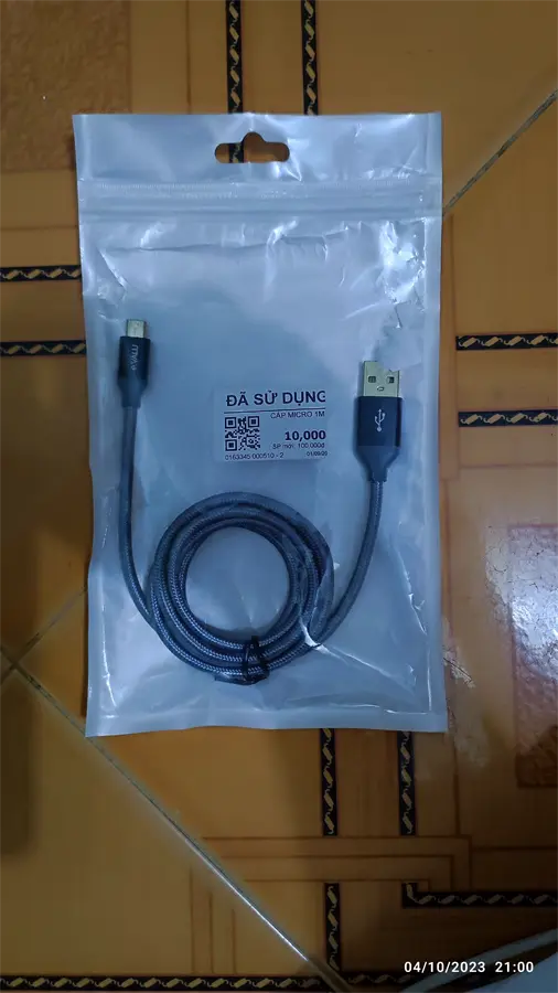 Khách hàng review Cáp sạc và truyền dữ liệu USB-A - Micro USB 10.5W 1m eValu LTM-01 6