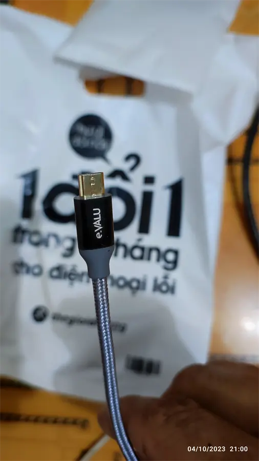 Khách hàng review Cáp sạc và truyền dữ liệu USB-A - Micro USB 10.5W 1m eValu LTM-01 3