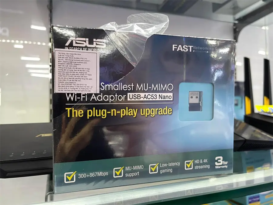 Khách hàng review USB Wifi AC1200 Asus AC53 Nano 3