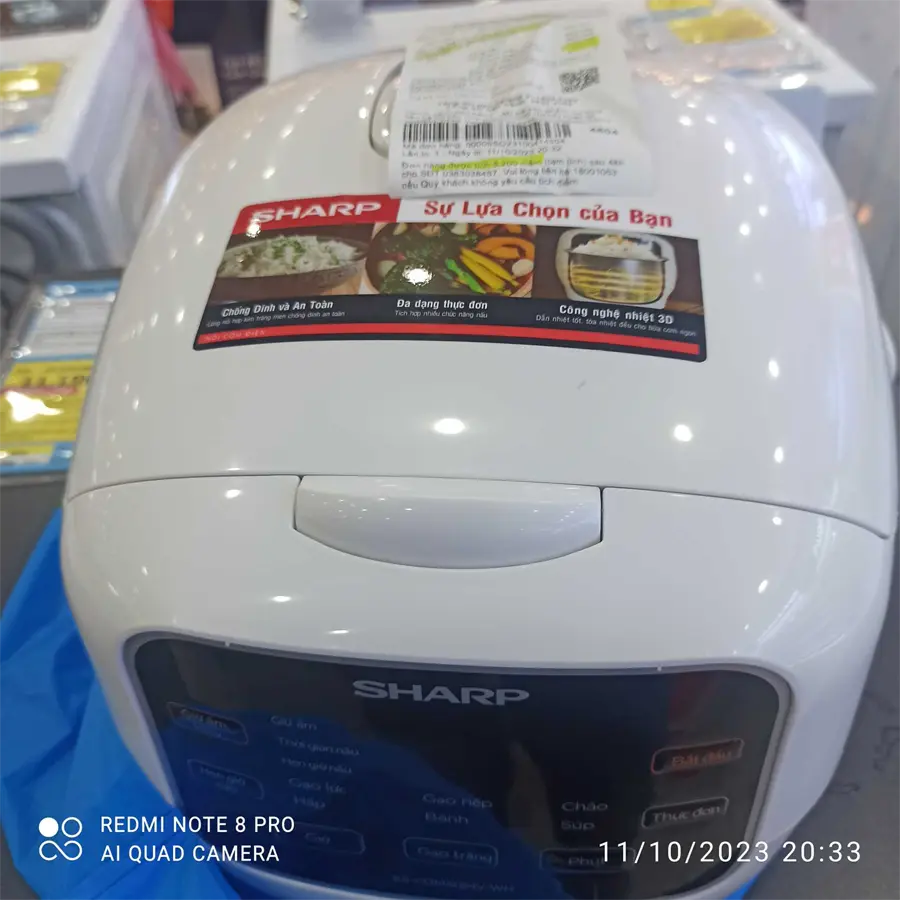 Khách hàng review Nồi cơm điện tử Sharp 1.8 lít KS-COM183MV-WH 7