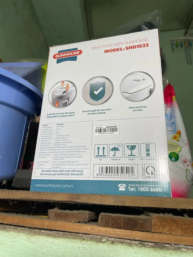Khách hàng review Bình thủy điện Sunhouse SHD1533 3.3 lít 3