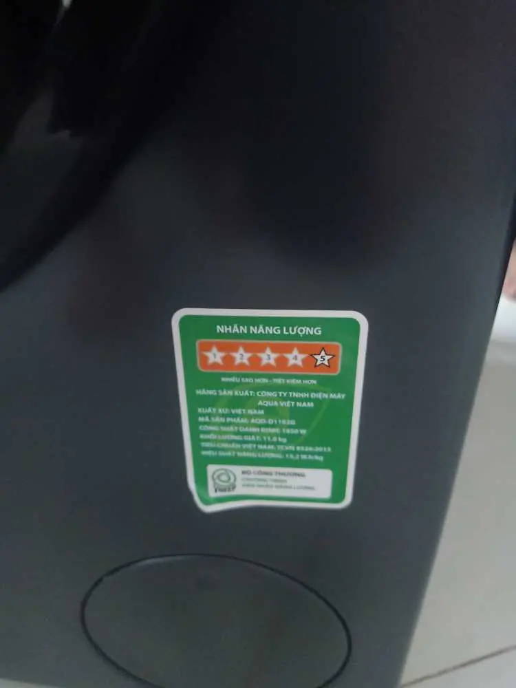 Khách hàng review Máy giặt Aqua Inverter 11 kg AQD- D1102G BK 3