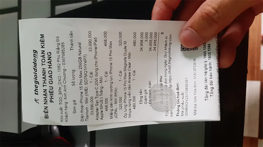 Khách hàng review Điện thoại iPhone 15 Pro Max 256GB 55