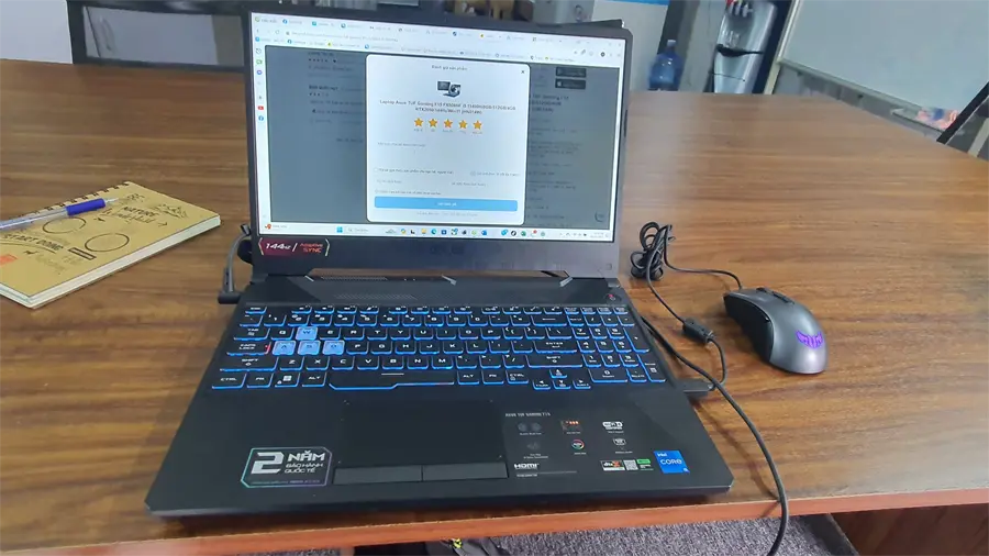 Khách hàng review Laptop Asus TUF Gaming F15 FX506HF i5 11400H/8GB/512GB/4GB RTX2050/144Hz/Win11 (HN014W) 3