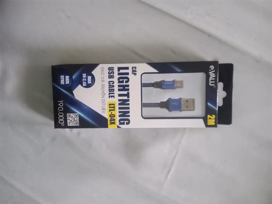 Khách hàng review Cáp Lightning 2m eValu LTL-04X 2