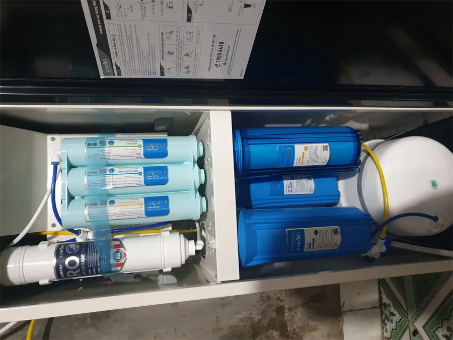 Khách hàng review Máy lọc nước RO nóng nguội lạnh Hydrogen Karofi KAD-X39 10 lõi 39