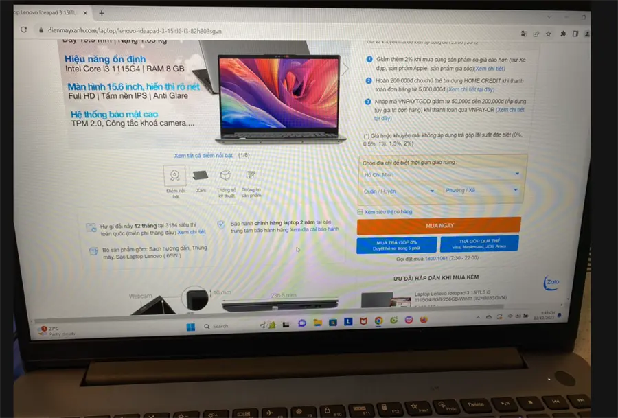 Khách hàng review Laptop Lenovo Ideapad 3 15ITL6 i3 1115G4/8GB/256GB/Win11 (82H803SGVN) 1