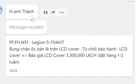Khách hàng review Laptop Lenovo Legion 5 15IAH7 i5 12500H/8GB/512GB/4GB RTX3050Ti/165Hz/Win11 (82RC003WVN) 3