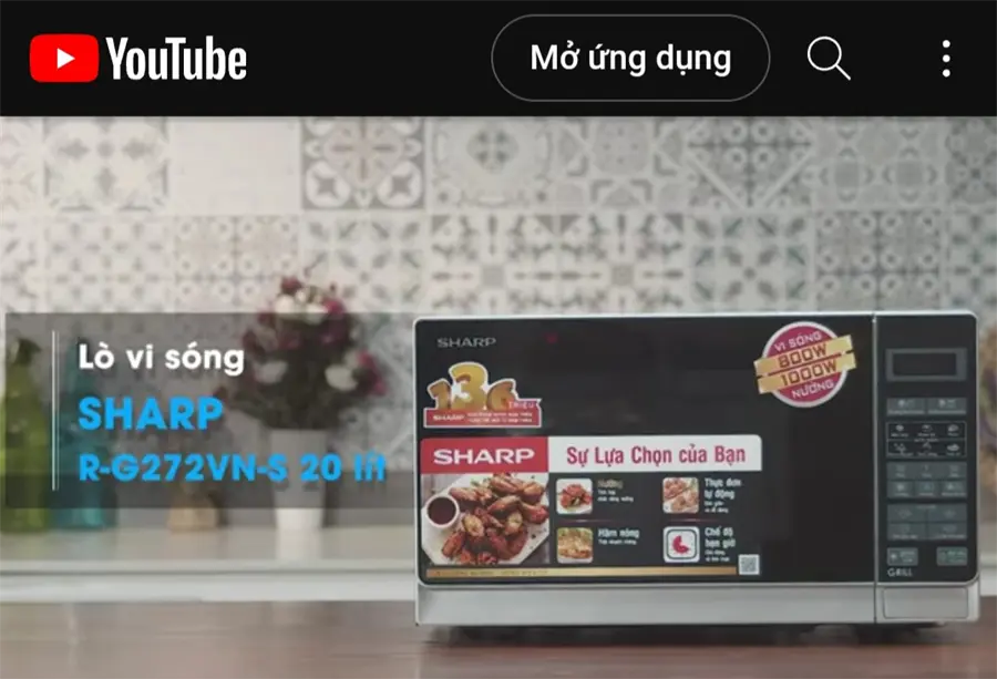 Khách hàng review Lò vi sóng có nướng Sharp R-G272VN-S 20 lít 2