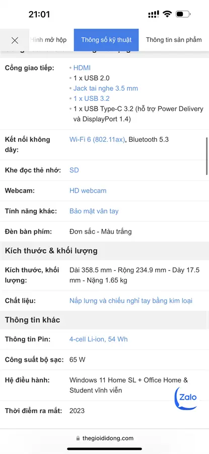 Khách hàng review Laptop Dell Inspiron 15 3530 i7 1355U/16GB/512GB/2GB MX550/OfficeHS/Win11 (N3530I716W1) 4