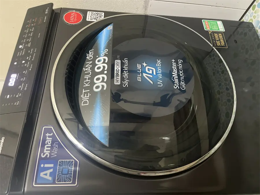 Khách hàng review Máy giặt Panasonic Inverter giặt 9.5 kg - sấy tiện ích 2 kg NA-V95FR1BVT 4