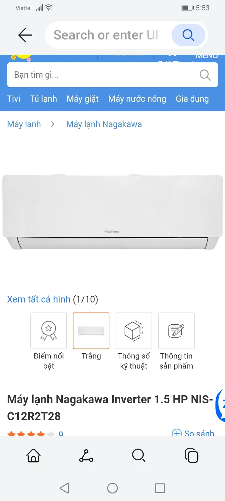 Khách hàng review Máy lạnh Nagakawa Inverter 1.5 HP NIS-C12R2T28 32