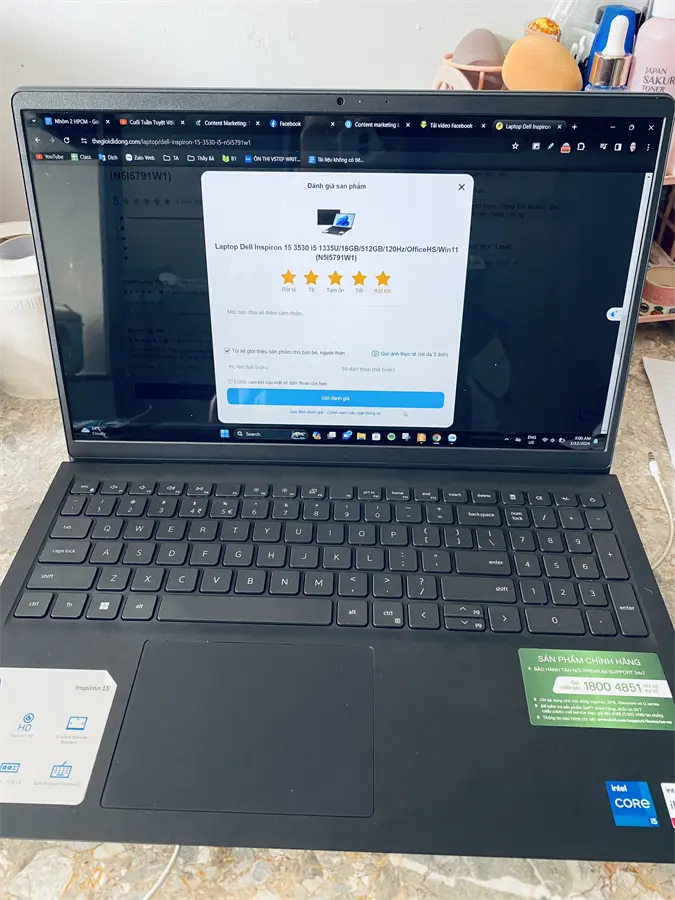 Khách hàng review Laptop Dell Inspiron 15 3530 i5 1335U/16GB/512GB/120Hz/OfficeHS/Win11 (N5I5791W1) 1