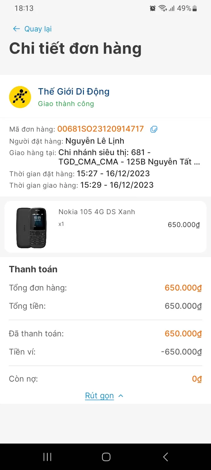 Khách hàng review Điện thoại Nokia 105 7