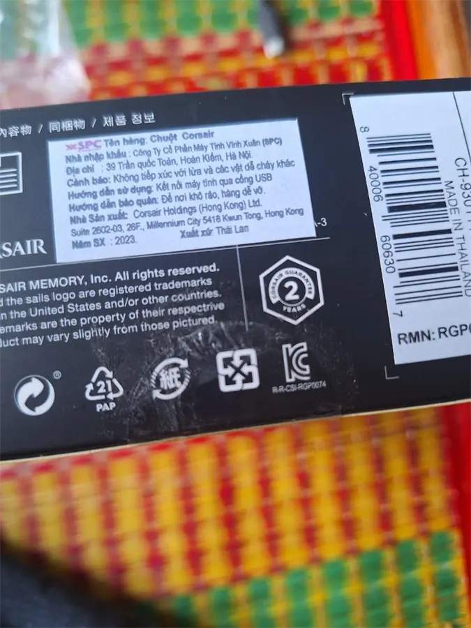 Khách hàng review Chuột Có dây Gaming Corsair Harpoon RGB Pro 1