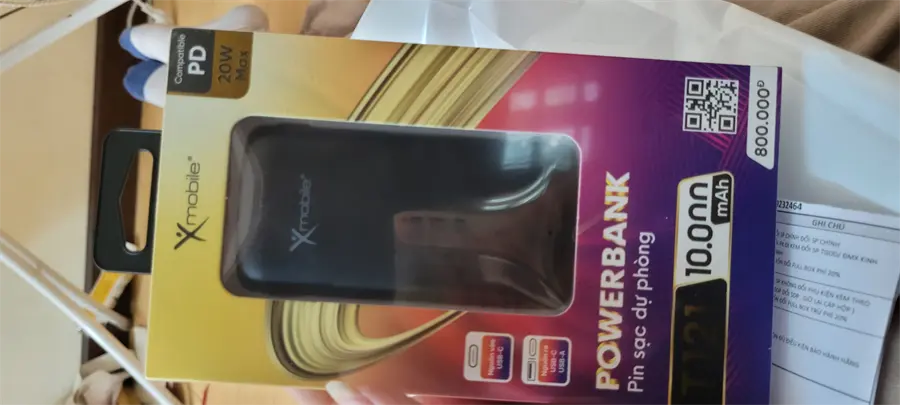 Khách hàng review Pin sạc dự phòng 10000mAh Type C PD QC3.0 22.5W Xmobile T121 8
