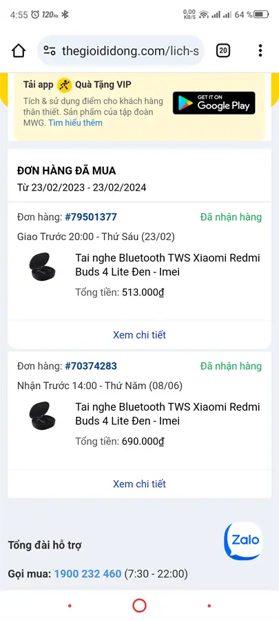 Khách hàng review Tai nghe Bluetooth True Wireless Xiaomi Redmi Buds 4 Lite 8