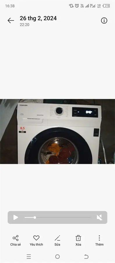 Khách hàng review Máy giặt Toshiba Inverter 8.5 Kg TW-BH95S2V WK 10