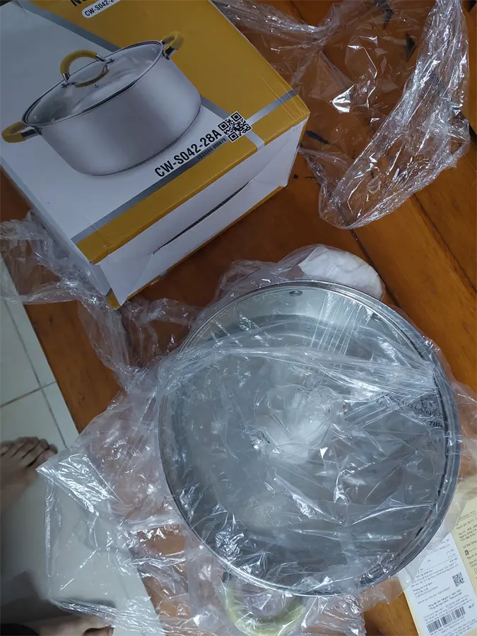 Khách hàng review Nồi inox 3 đáy nắp kính 28 cm Delites CW-S042-28A 2