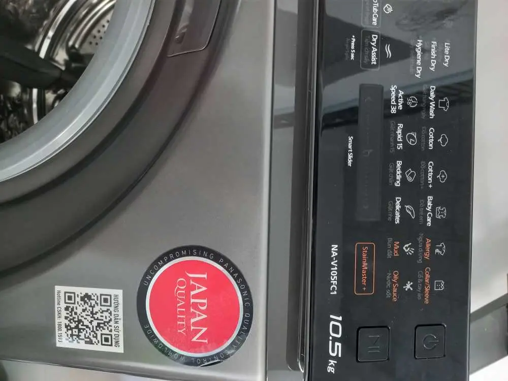 Khách hàng review Máy giặt Panasonic Inverter giặt 10.5 kg - sấy tiện ích 2 kg NA-V105FC1LV 7