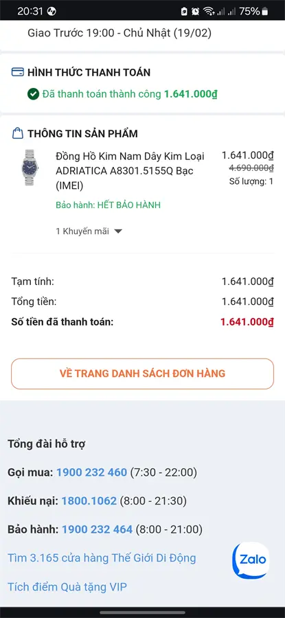 Khách hàng review Đồng hồ ADRIATICA 42 mm Nam A8301.5155Q 1