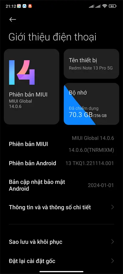 Khách hàng review Điện thoại Xiaomi Redmi Note 13 Pro 5G 8GB/256GB 31