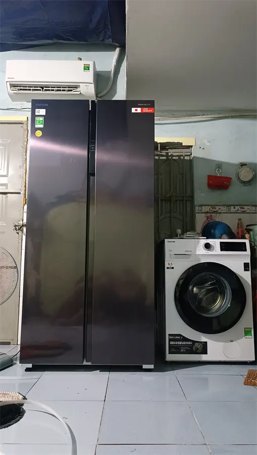 Khách hàng review Tủ lạnh Toshiba Inverter 460 lít Side By Side GR-RS600WI-PMV(37)-SG 10