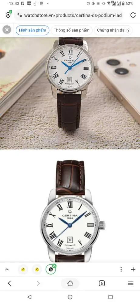 Khách hàng review Đồng hồ CERTINA Urban 29 mm Nữ C001.007.16.013.00 1