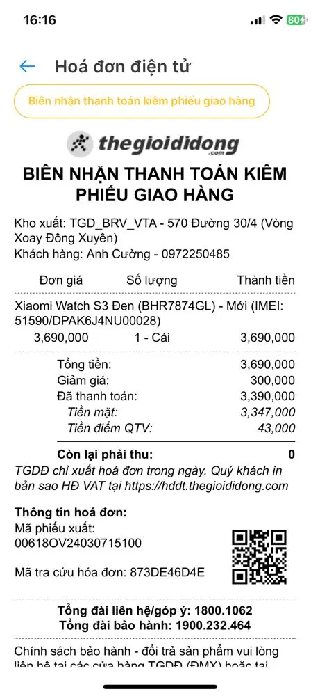 Khách hàng review Xiaomi Watch S3 47mm dây silicone 19
