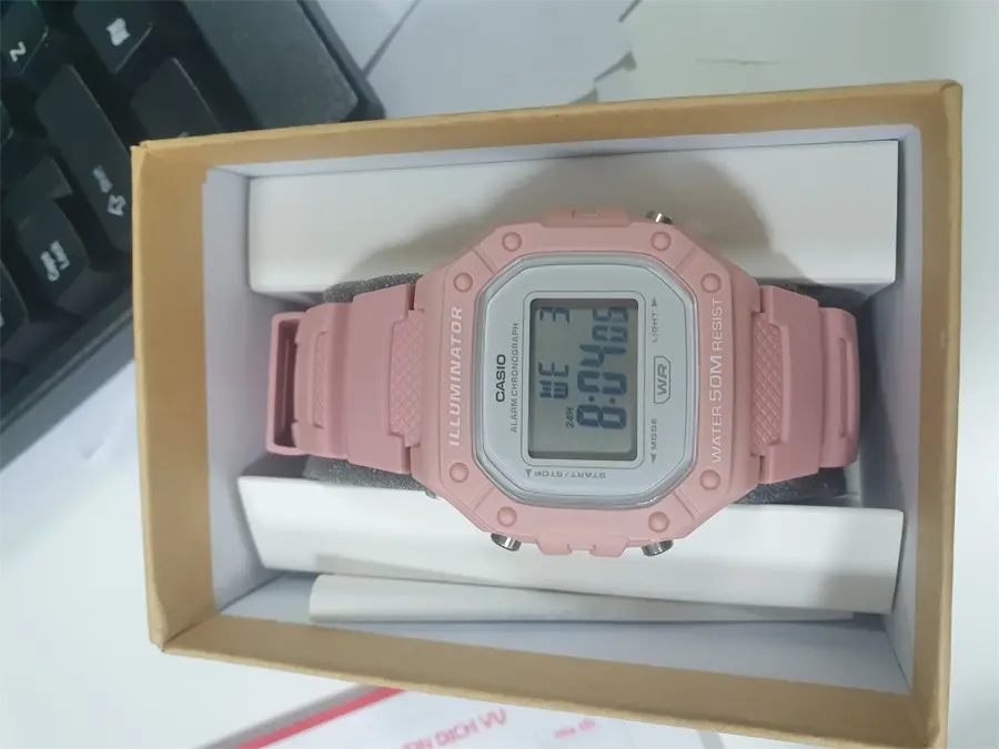 Khách hàng review Đồng hồ Casio Timeless 43.2 mm Nữ W-218HC-4A2VDF 3