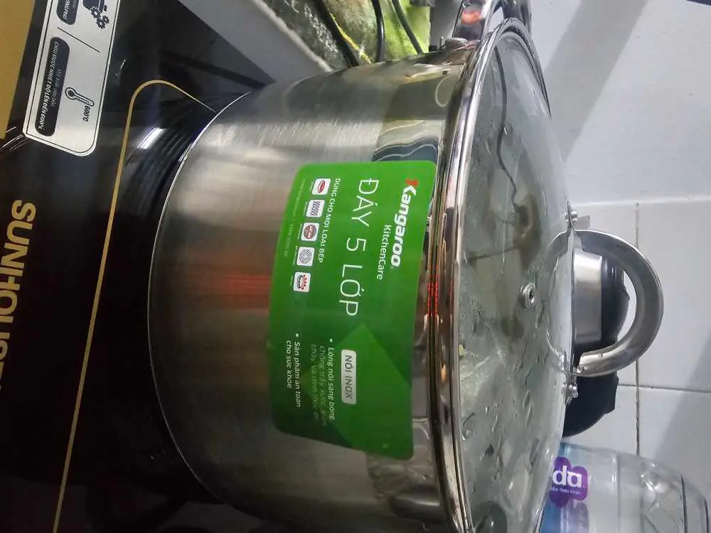 Khách hàng review Nồi inox 5 đáy nắp kính 26 cm Kangaroo KG876XL 1